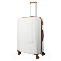 Travelite Bali - 4 - Rollen - Trolley L 77 cm (weiß/cognac) - Markenkoffer