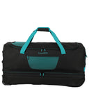 Travelite Basics - Rollenreisetasche 98/119L 70 cm erw. (schwarz/petrol) - Markenkoffer