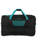 Travelite Basics - Rollenreisetasche 98/119L 70 cm erw. (schwarz/petrol) - Markenkoffer