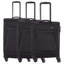 Travelite Chios - 4 - Rollen - Trolley Set 3tlg. (schwarz) - Markenkoffer
