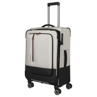 Travelite Crosslite - 4 - Rollen - Trolley M 66 cm erw. (natur) - Markenkoffer