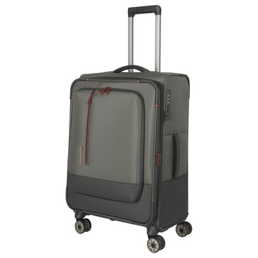 Travelite Crosslite - 4 - Rollen - Trolley M 66 cm erw. (oliv) - Markenkoffer