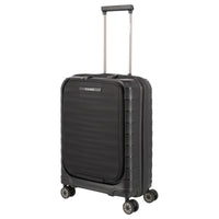 Travelite Mooby - 4 - Rollen - Kabinentrolley mit Vortasche S 55 cm (black) - Markenkoffer