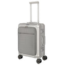 Travelite Next - 4 - Rollen - Kabinentrolley mit Vortasche S 55 cm (silber) - Markenkoffer