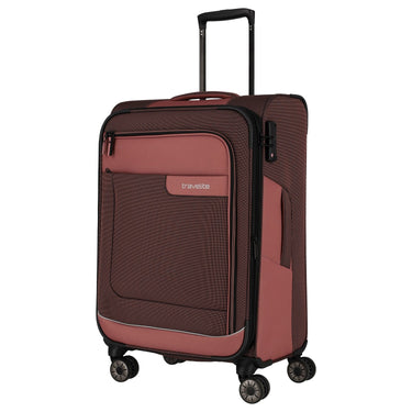 Travelite Viia - 4 - Rollen - Trolley M 67 cm erw. (Frühlingsrose) - Markenkoffer