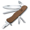 Victorinox Schweizer Taschenmesser "Forester Wood" 11.1 cm (Nussbaumholz) - Markenkoffer
