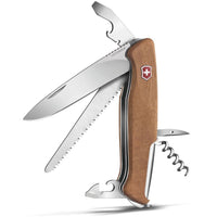 Victorinox Schweizer Taschenmesser "Ranger Wood 55" 13 cm (Nussbaumholz) - Markenkoffer