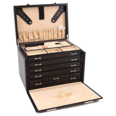 Windrose Ambiance - Uhrenkoffer (für 4 Uhren) 33 cm (schwarz) - Markenkoffer