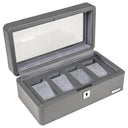 Windrose Tempora - Uhrenkoffer (für 4 Uhren) 26.5 cm (grau) - Markenkoffer