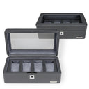 Windrose Tempora - Uhrenkoffer (für 4 Uhren) 26.5 cm (grau) - Markenkoffer