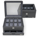 Windrose Tempora - Uhrenkoffer (für 8 Uhren) 26.5 cm (grau) - Markenkoffer