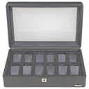 Windrose Tempura - Uhrenkoffer (für 12 Uhren) 38 cm (grau) - Markenkoffer