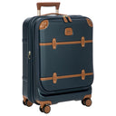 Brics Bellagio - 4 - Rollen - Kabinentrolley mit Vortasche 55 cm erw. recycelt (blue/tan) - Markenkoffer