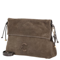 Coccinelle Lidia Suede Bim - Shoulder Bag 40 cm (fango)