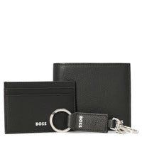 BOSS Men GB Gift Set - Wallet, Card Holder and Keychain 11 cm (black)