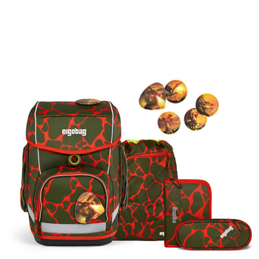 Ergobag Cubo "Lumi" - School Backpack Set 5-Piece Model 2024 (FeuerspeiBär)
