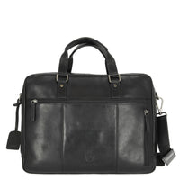Leonhard Heyden Roma - Aktentasche 2 Fächer. mit Vortasche Leder 15" 41 cm (schwarz) - Ansicht 4