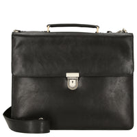Leonhard Heyden Tradition - Briefcase 1 Compartment Leather 15" 38 cm (Color: black)