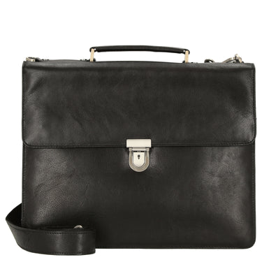 Leonhard Heyden Tradition - Briefcase 1 Compartment Leather 15" 38 cm (Color: black)