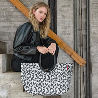 reisenthel shopping loopshopper L - Einkaufstasche mit Bügel 46 cm (frame leo nero)