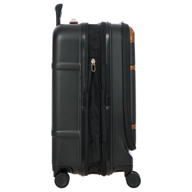 Brics Bellagio - 4 - Rollen - Kabinentrolley mit Vortasche 55 cm erw. recycelt (black/tan) - Markenkoffer