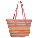 Seidenfelt Savonlinna - Shopper 47 cm (natural straw with pink&orange stripes) - Ansicht 5