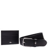 Lacoste Accessoire Geschenkset - Kreditkartenetui 6cc und Gürtel Leder (black, 110 cm)