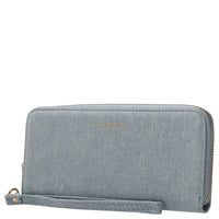 Seidenfelt Smilla - Damen- Geldbörse 19 cm (denim in blue) - Ansicht 3