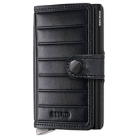 Secrid Miniwallet Emboss Lines - Kreditkartenetui 6cc 10.2 cm RFID (black+)