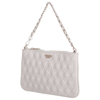 Guess Maxine Quilted Flat Pouch - Schultertasche 24 cm (light taupe)