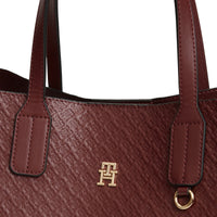 Tommy Hilfiger Icon Satchel Mono - Sac à main 38 cm (oxblood)