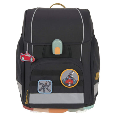 Lässig School Set Boxy Unique - School Backpack Set 7 pcs (Color: Black)