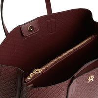 Tommy Hilfiger Icon Satchel Mono - Sac à main 38 cm (oxblood)