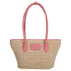Seidenfelt Savonlinna Tulip - Shopper 33.5 cm (natural straw with pink)