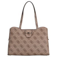 Guess Janie Logo Tote - Shopper 46 cm (latte logo)