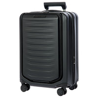 Porsche Design Roadster Hardcase - 4-Wheel Cabin Trolley with Front Pocket, Size: 55 cm (Color: black matte)