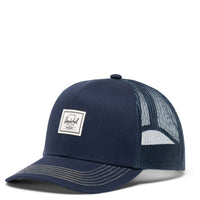 Herschel Whaler Cotton Mesh - Cap (Color: darkest navy/vintage white stitch)