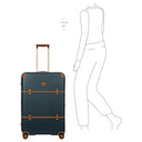 Brics Bellagio - 4 - Rollen - Trolley 76 cm erw. recycelt (blue/tan) - Markenkoffer