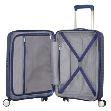 American Tourister Soundbox - 4-Rollen-Kabinentrolley 55 cm erw. (blau) - Ansicht 2