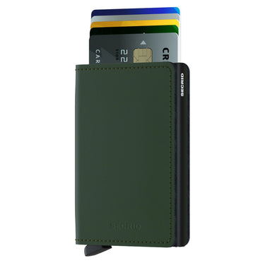 Secrid Matte Slimwallet - Geldbörse RFID 6.8 cm (green-black)