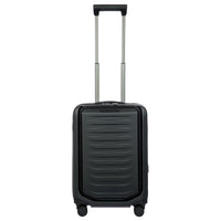 Porsche Design Roadster Hardcase - 4-Wheel Cabin Trolley with Front Pocket, Size: 55 cm (Color: black matte)
