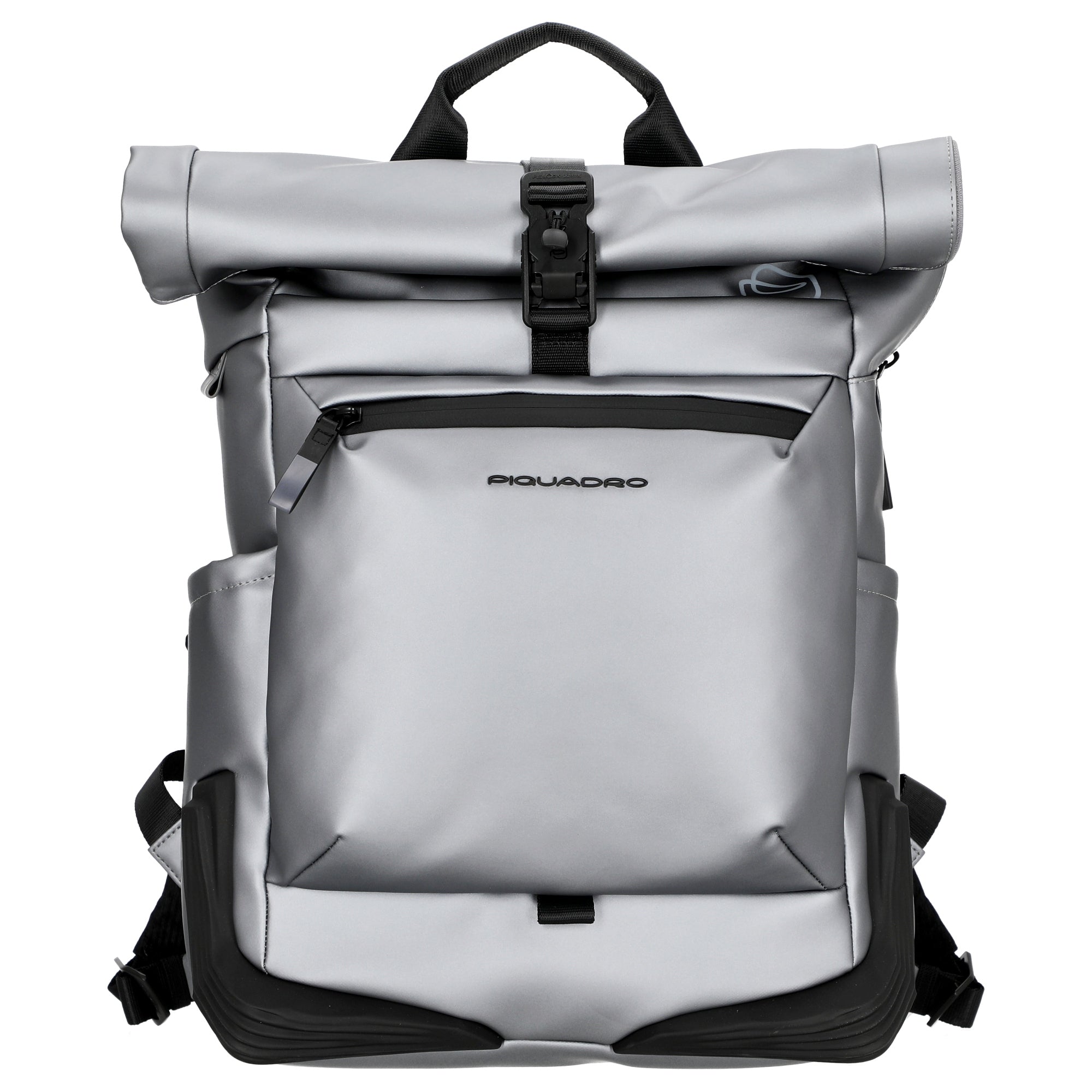 fahrradrucksack rolltop Piquadro Roll Top Fahrradrucksack silber/schwarz – Markenkoffer