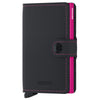 Secrid Matte Miniwallet - Wallet RFID 6.5 cm (Color: black-fuchsia)