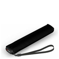 Knirps US.050 Ultra Light Slim Manual - Taschenschirm Regenschirm (black with rose coating)