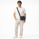 Lacoste Monogramm - Umhängetasche 24 cm (noir) - Ansicht 7