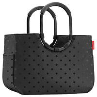 reisenthel shopping loopshopper L - Einkaufstasche mit Bügel 46 cm (frame glossy dots black)