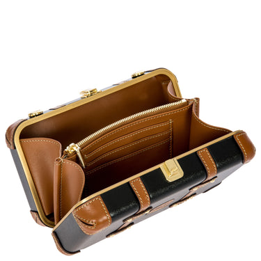 Brics Bellagio - Umhängetasche 20 cm recycelt (black/tan) - Markenkoffer