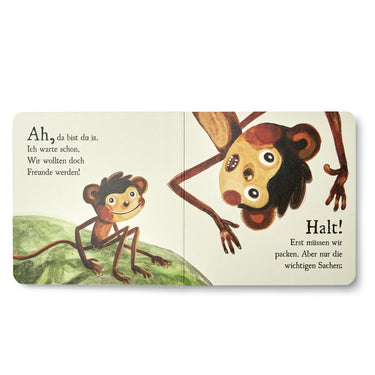 Affenzahn Pappbilder Buch von Martin Baltscheit 17 cm - Buch (Für mich Affe) - Markenkoffer