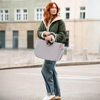 reisenthel shopping loopshopper L - Einkaufstasche mit Bügel 46 cm (cord grey)