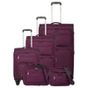 Travelite Cubis - 4-Rollen-Trolley Set 5tlg. (berry)